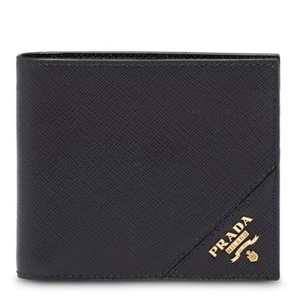 Mens Prada Saffiano Bi-Fold Wallet